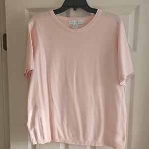 Ship 'n Shore Light Pink Shirt Dleeve Sweater
